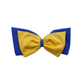 Pom Bow  Hair Bow - Royal Blue/Yellow Gold